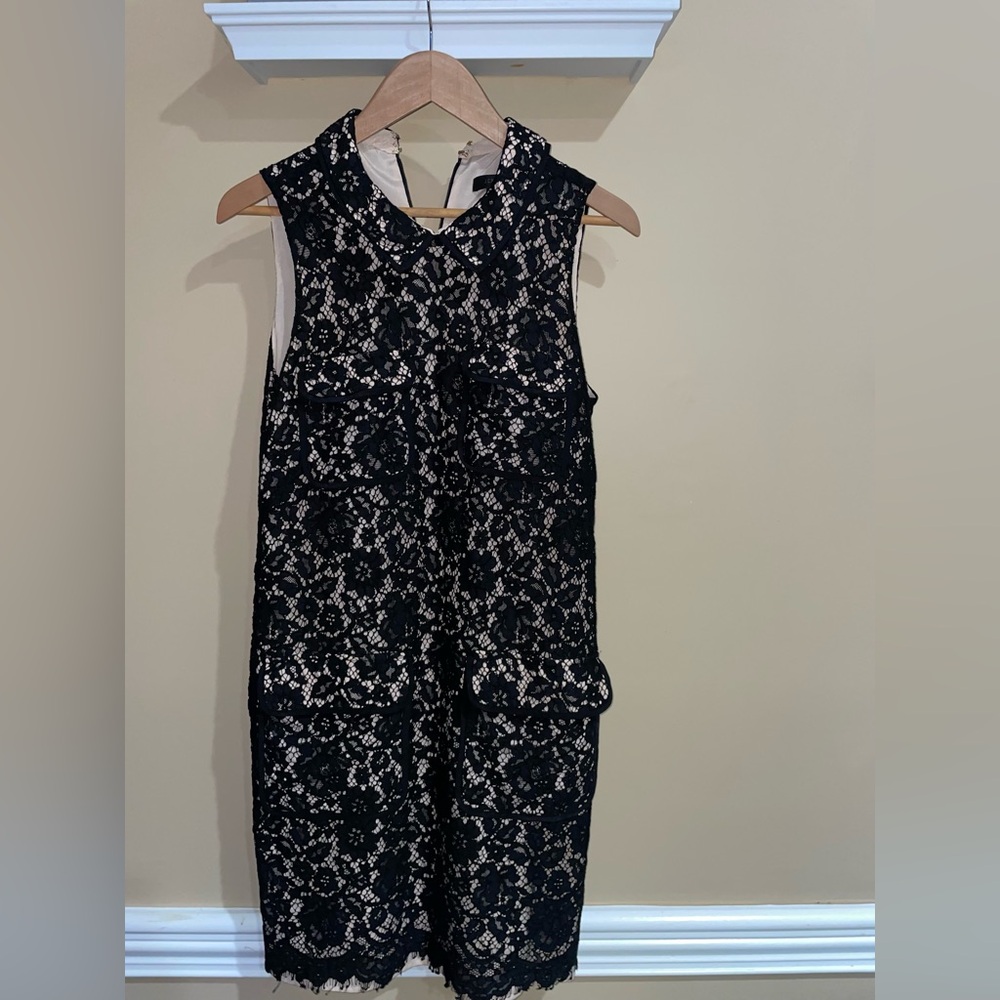Black and Nude lace dress J.CREW